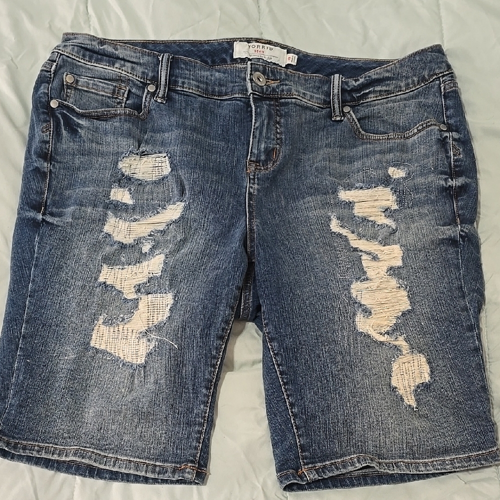 Women's Distressed Denim Shorts